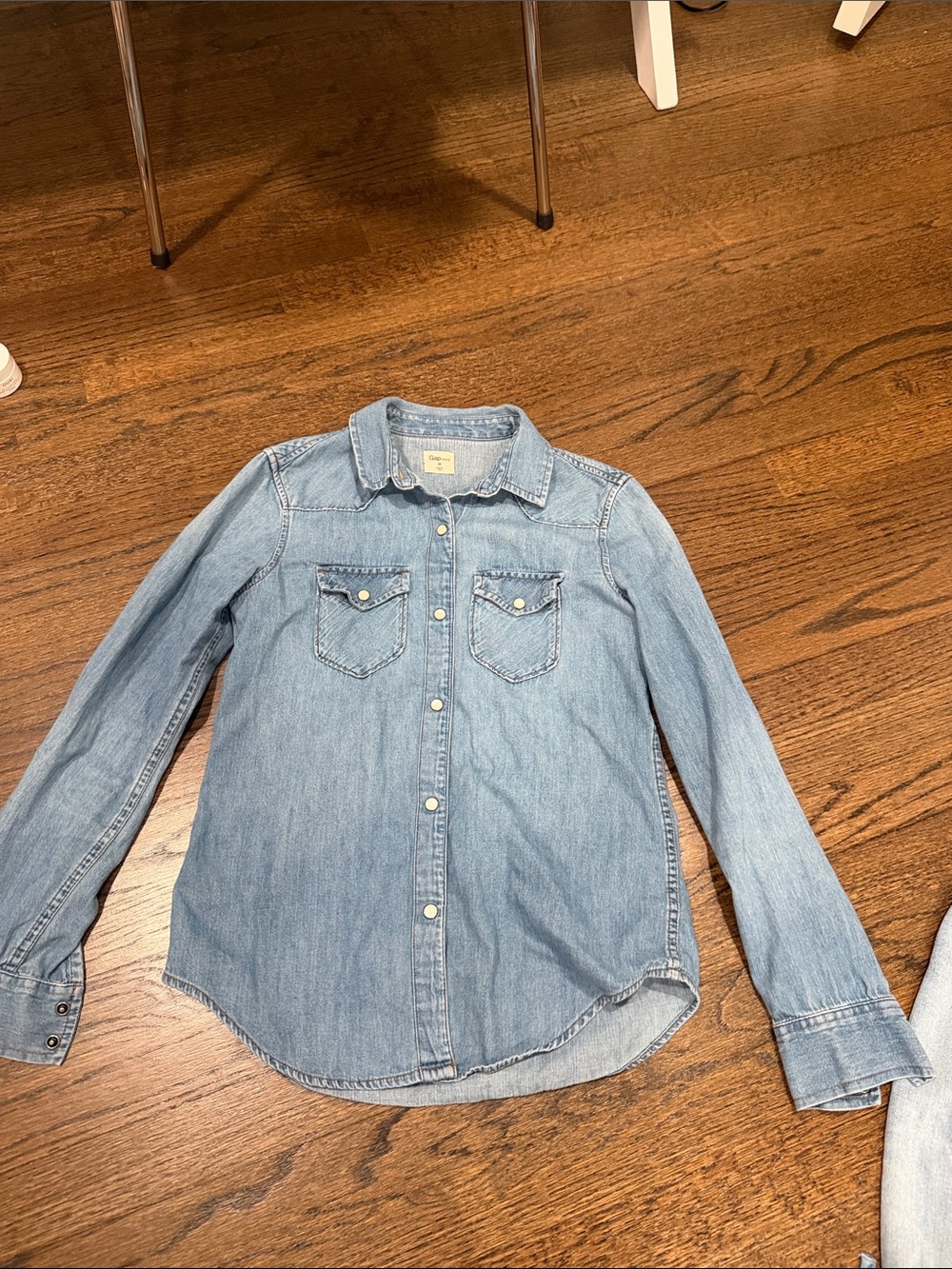 Gap Light Blue Denim Button-Down Shirt